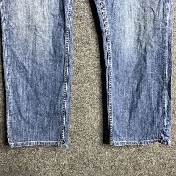 LL Bean Favorite Fit Jeans Women Size 14 Straight Leg High Rise Med Wash Stretch - Picture 3 of 7